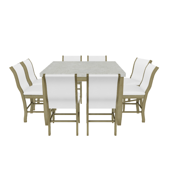 Elegant Dining Table Set 3D - 3D Model