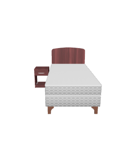Stylish Single Bed Model 3D - Furniture 3D Model