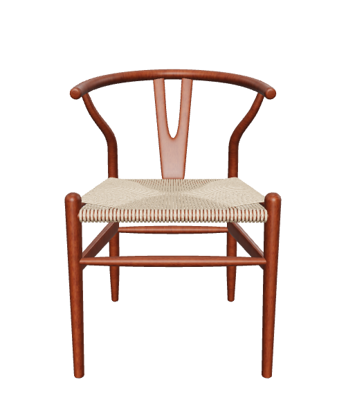 Stylish Wooden Dining Chair Model - Furniture 3D Model