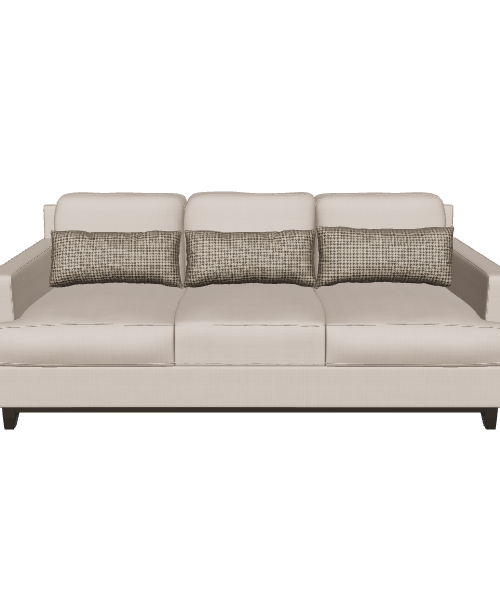 Contemporary Fabric Sofa 3D Model - Furniture 3D Model