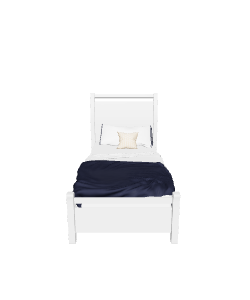 Elegant Minimalist Twin Bed 3D Model - 3D Model