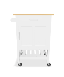 Minimalist Kitchen Cart with Storage - 3D Model
