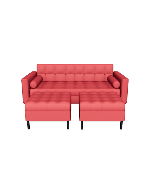 Stylish Upholstered Sectional Sofa 3D Model - 3D Model