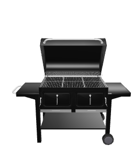 Stylish Outdoor Charcoal Grill 3D Model - 3D Model
