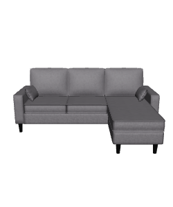 Contemporary Fabric Sectional Sofa 3D Model - 3D Model