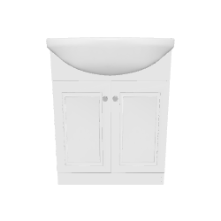Sleek White Bathroom Vanity Cabinet 3D Model - Interior 3D Model