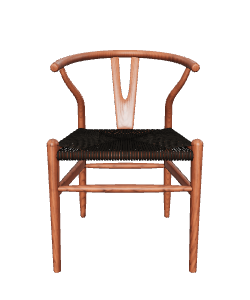 Stylish Wooden Dining Chair 3D Model - Furniture 3D Model