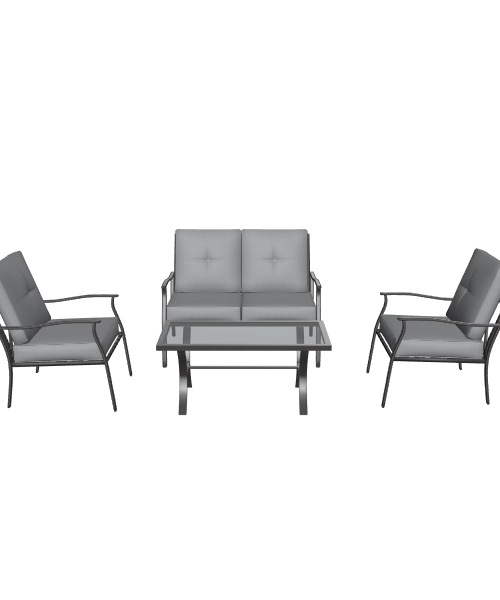 Stylish Outdoor Patio Furniture Set 3D Model - Furniture 3D Model