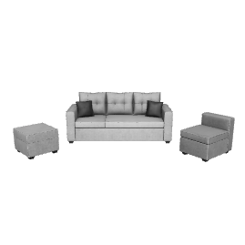 Modern Upholstered Sofa Set 3D Model - Furniture 3D Model