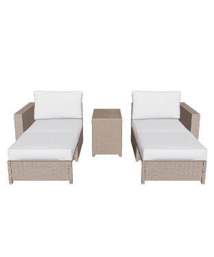 Stylish Outdoor Lounge Set 3D Model - 3D Model