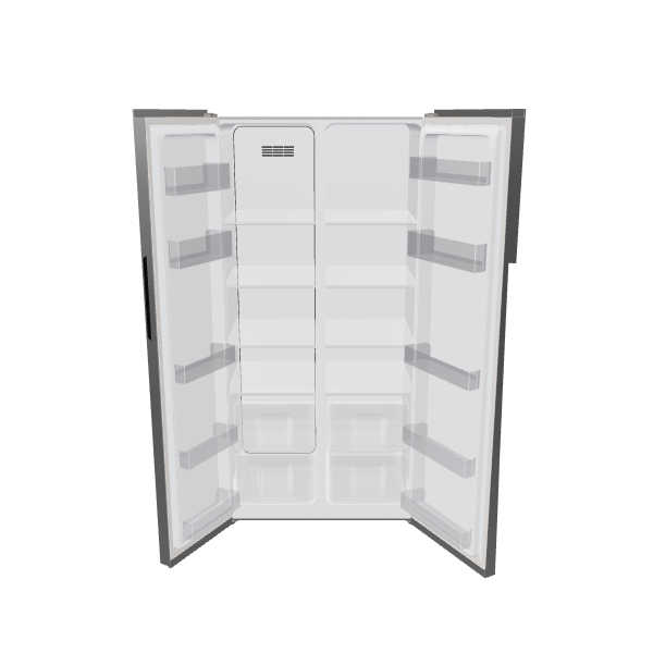 Double Door Modern Refrigerator 3D Model - 3D Model