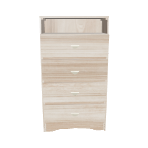 Elegant Modern Wooden Chest of Drawers 3D Model - 3D Model