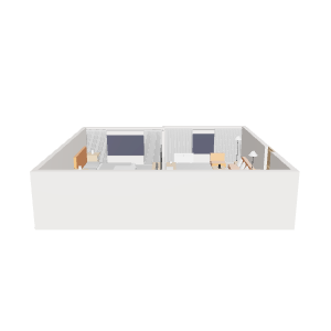 Stylish Minimalist Bedroom 3D Model - 3D Model