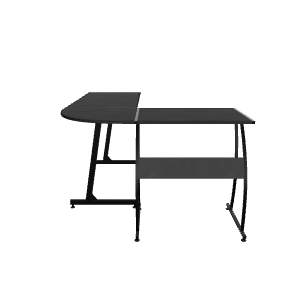 Contemporary L-Shaped Office Desk 3D Model - 3D Model