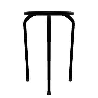 Sleek Industrial Metal Bar Stool 3D Model - 3D Model