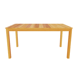 Stylish Wooden Dining Table 3D Model - 3D Model