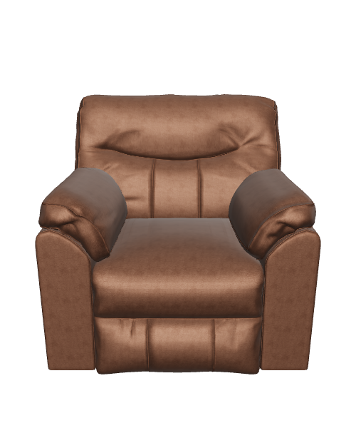 Stylish Brown Fabric Armchair 3D Model - 3D Model