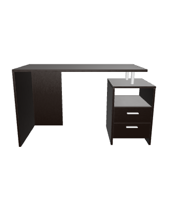 Contemporary Office Desk with Drawers 3D Model - 3D Model