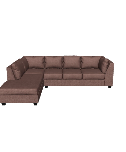Contemporary L-Shaped Fabric Sofa 3D Model - Furniture 3D Model