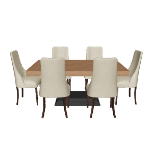 Elegant Modern Dining Table Set 3D Model - 3D Model