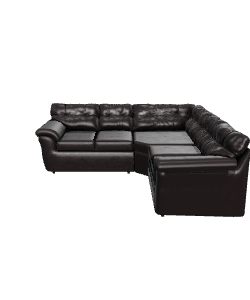Modern L-Shaped Leather Sofa 3D Model - 3D Model