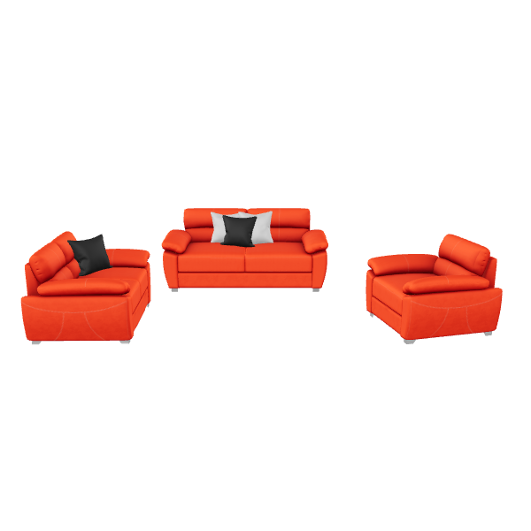 Vibrant Modern Sofa Set 3D Model - 3D Model