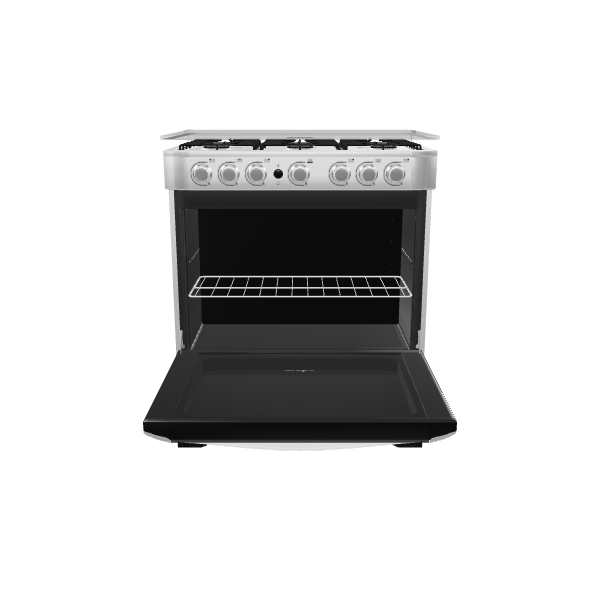 Sleek Stainless Steel Kitchen Range 3D Model - 3D Model