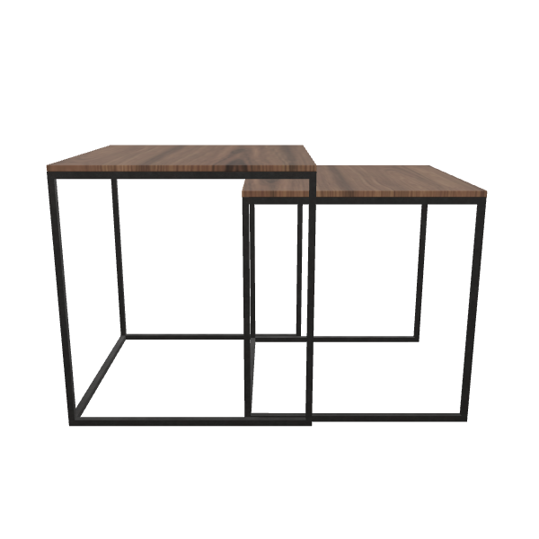 Nested Modern Coffee Tables 3D Model - 3D Model