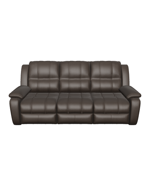 Stylish Brown Leather Sofa 3D Model - 3D Model