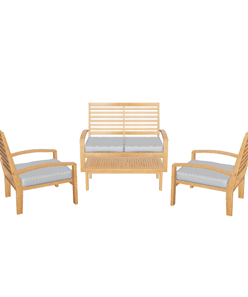 Stylish Outdoor Lounge Furniture Set 3D Model - 3D Model