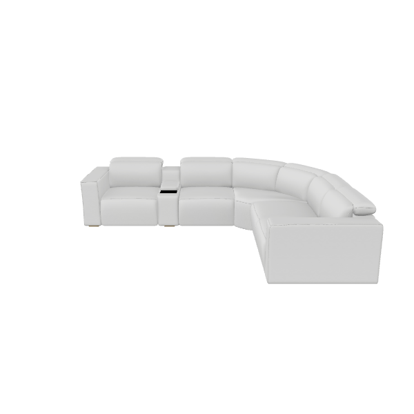 Stylish Modern Curved Sofa 3D Model - 3D Model