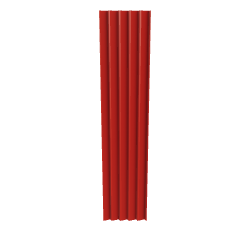 Stylish Vertical Red Panel 3D Model - 3D Model