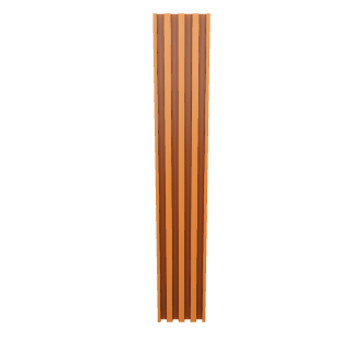 Stylish Vertical Wooden Slat Panel 3D Model - Interior 3D Model