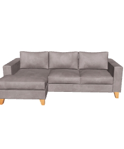 Contemporary Fabric Sectional Sofa 3D Model - Furniture 3D Model