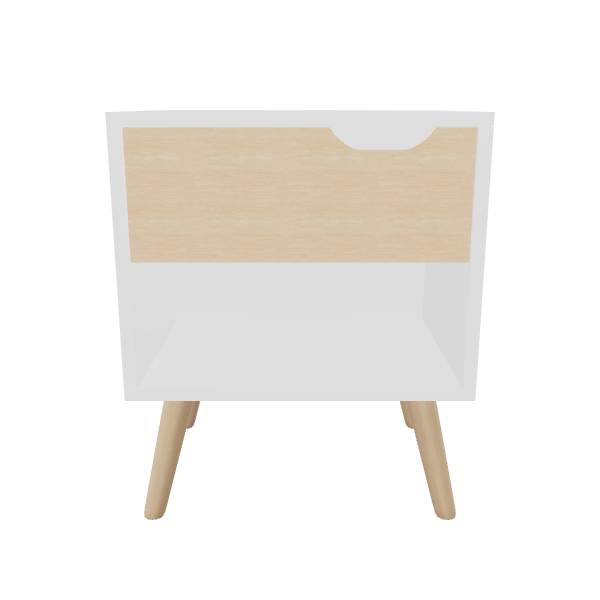 Minimalist Wooden Nightstand 3D Model - 3D Model