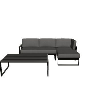 Contemporary Outdoor Sectional Sofa Set 3D Model - 3D Model