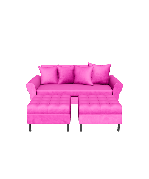 Vibrant Modern L-Shaped Sofa 3D Model - 3D Model