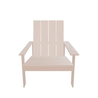 Minimalist Outdoor Wooden Lounge Chair 3D Model - 3D Model