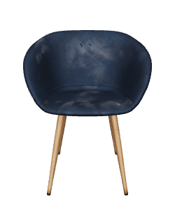 Contemporary Velvet Accent Chair 3D Model - 3D Model