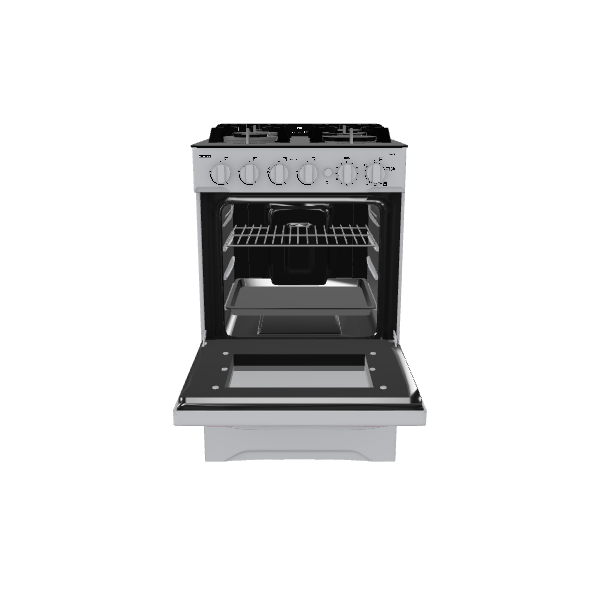Sleek Stainless Steel Gas Range Oven 3D Model - 3D Model