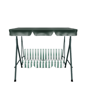 Stylish Outdoor Swing Bench 3D Model - Furniture 3D Model