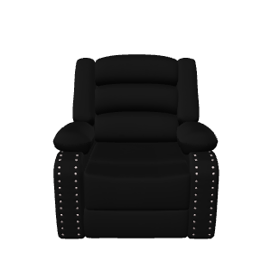 Contemporary Black Recliner Armchair 3D Model - 3D Model
