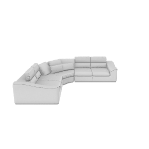 Stylish Curved Modern Sofa 3D Model - 3D Model